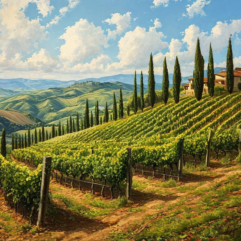 A Tuscan vineyard