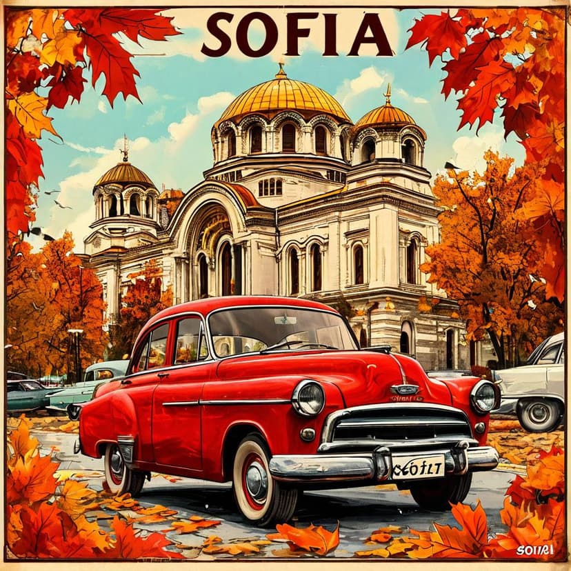 A vintage poster of Sofia