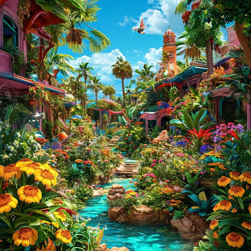 A lively summer scene