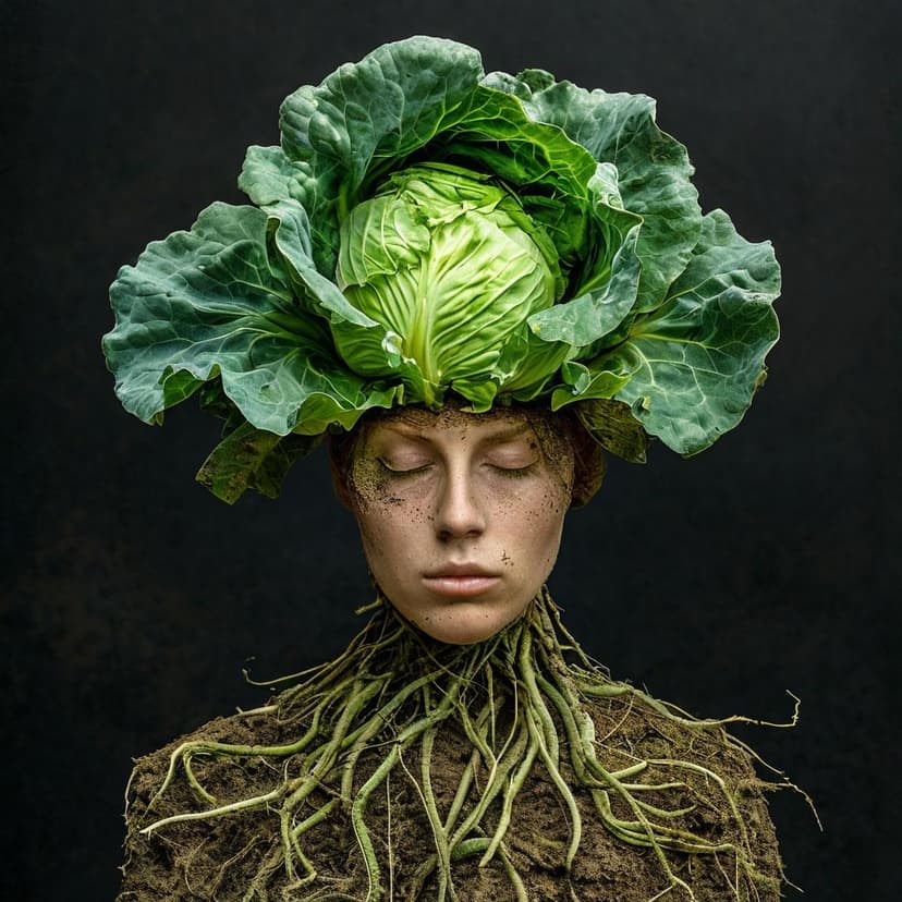 A prize-winning photo holds a cabbage-headed being