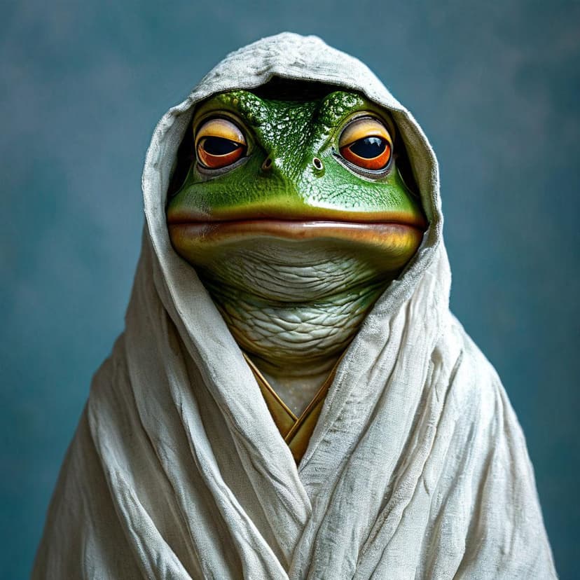 A somber Pepe the Frog