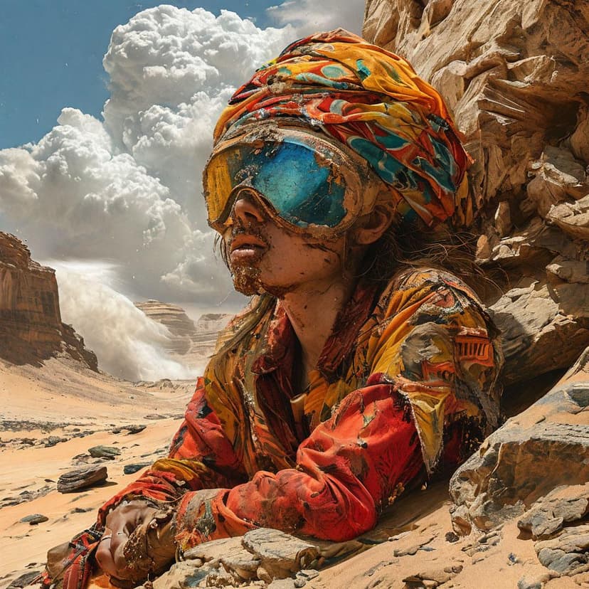 Award-winning editorial style—a mental sandstorm rages