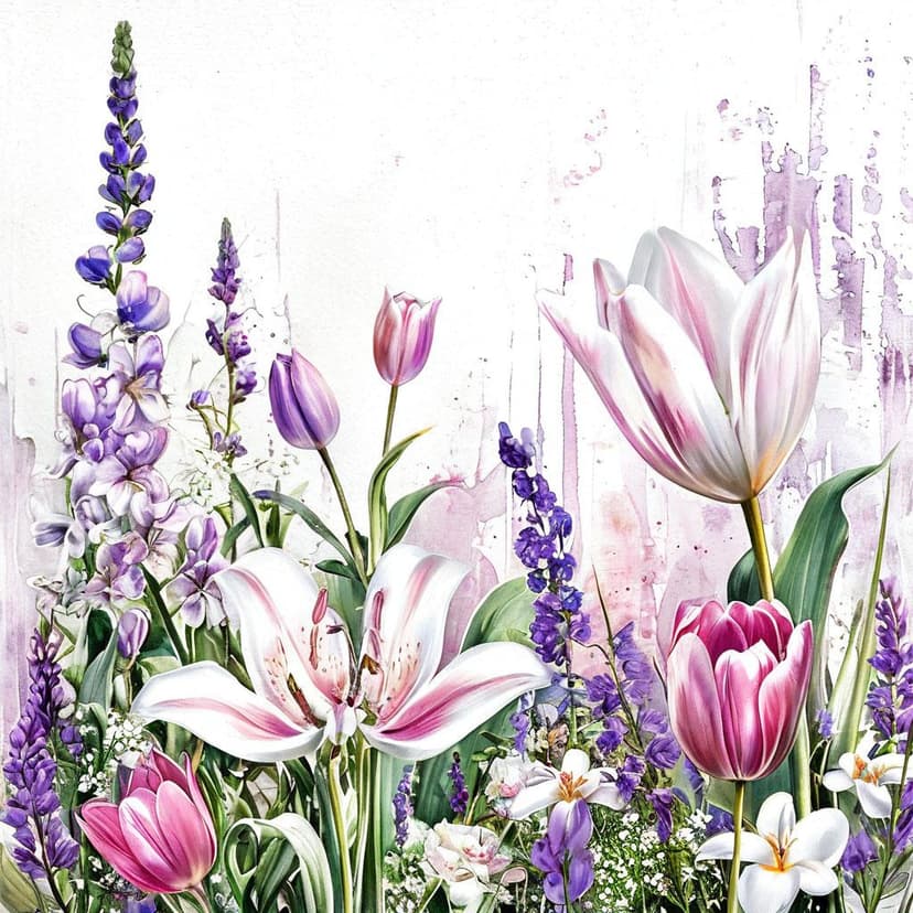 Soft vertical strokes—white