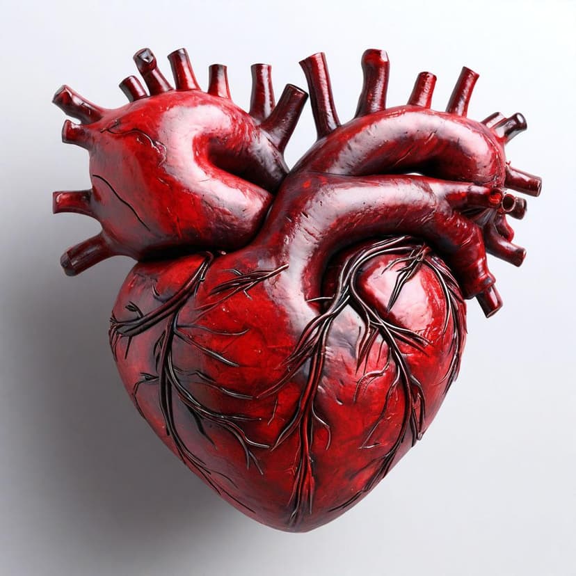 3D heart with motion arrows