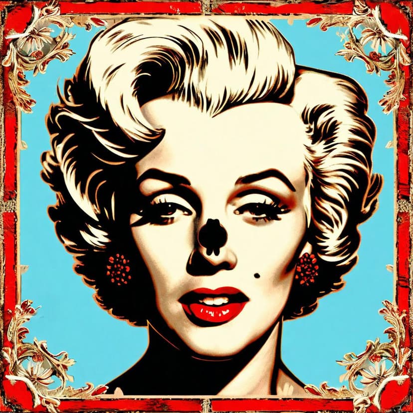 Beneath Marilyn Monroe’s beauty lies a stylized skull