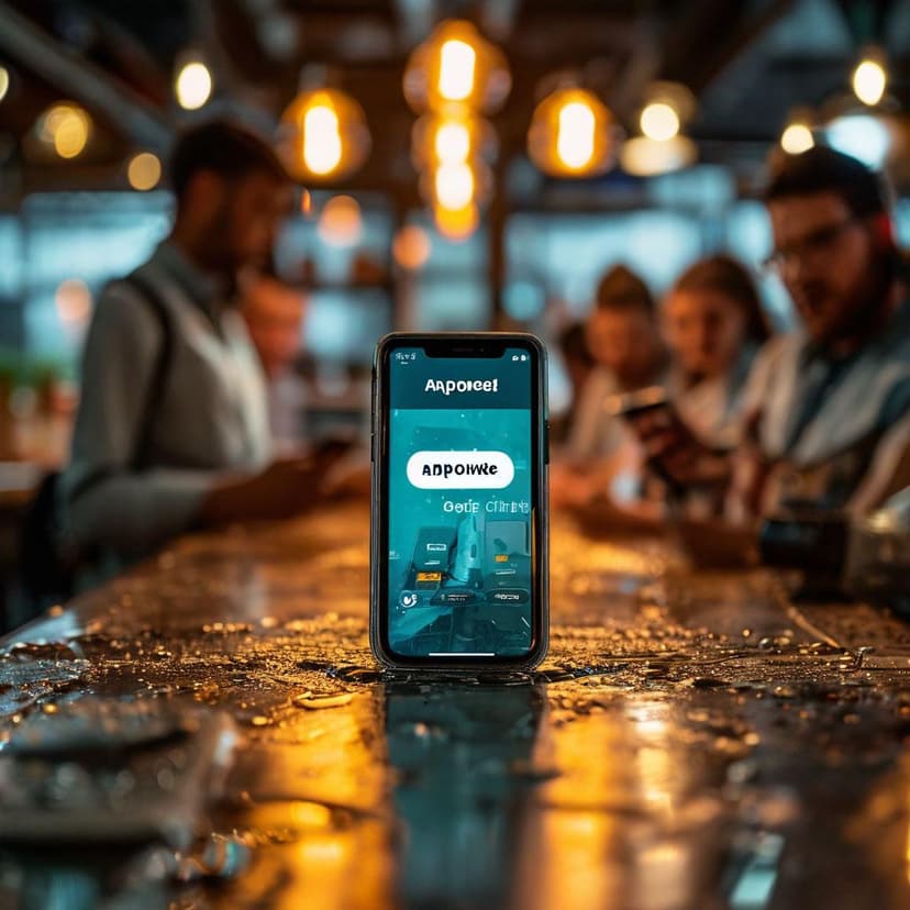 A 4K shot with a 50mm lens: a floating phone shows “Approved” amid diverse gig workers