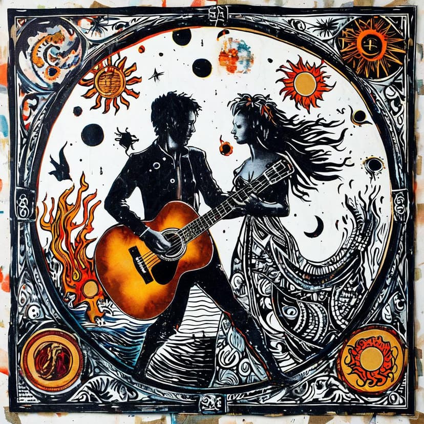 Stencil art in bold black