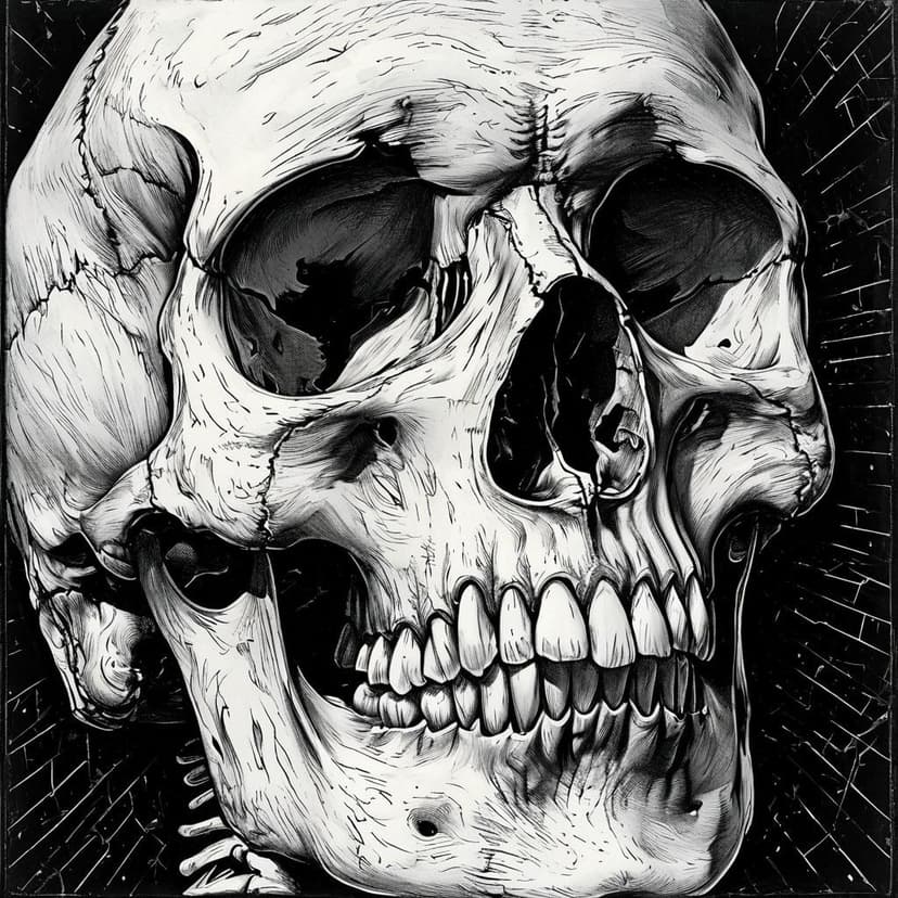 Apollonia Saintclair’s chaotic close-up of a skull
