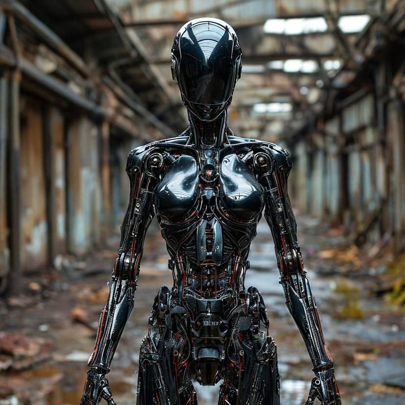 A six-armed female android