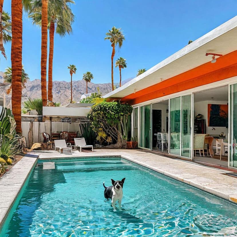 A Palm Springs mid-century home