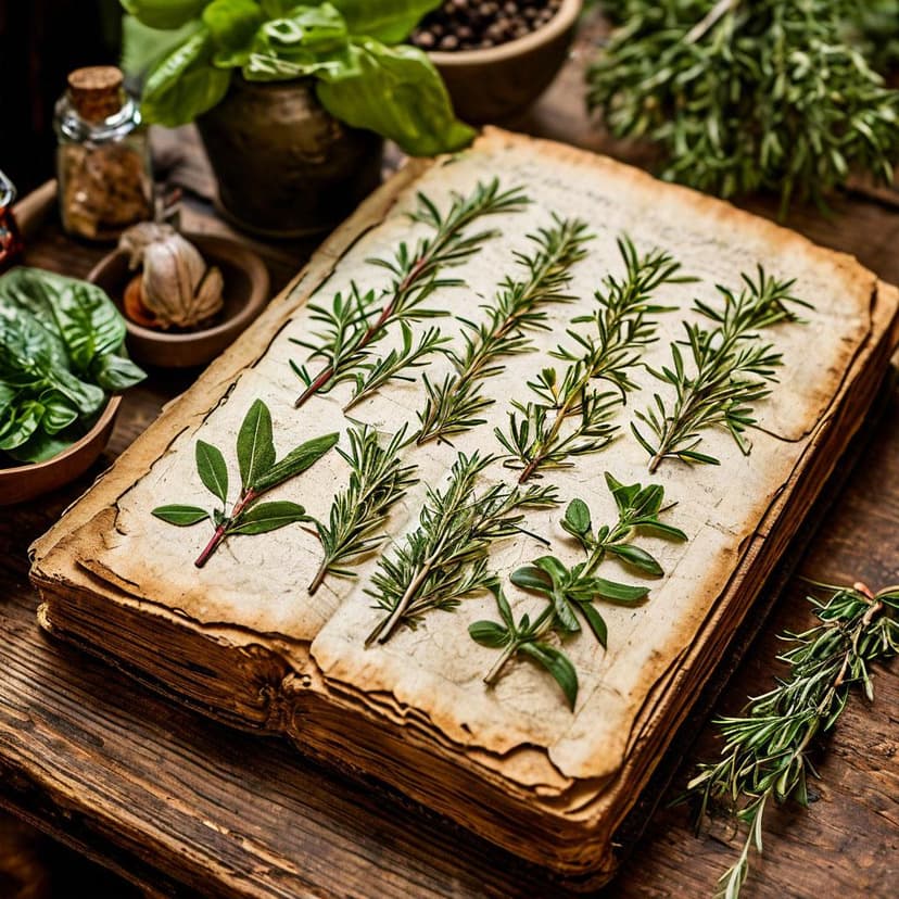 A weathered botanical atlas