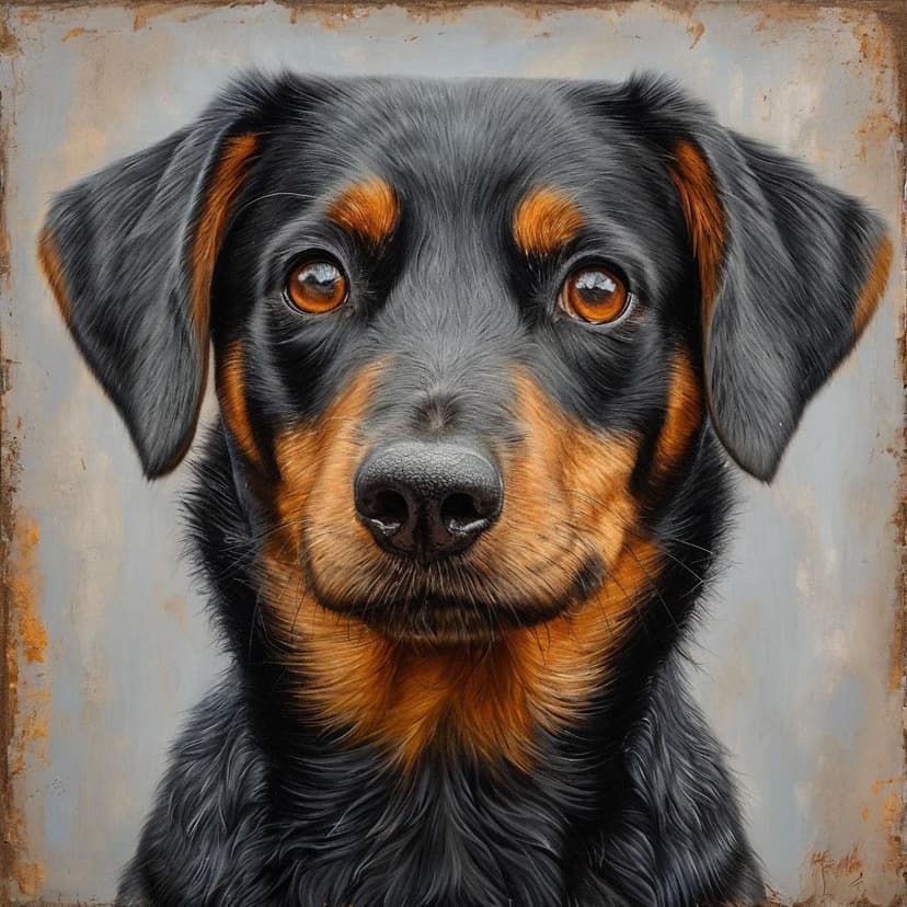 This stunningly realistic dog portrait captures every detail