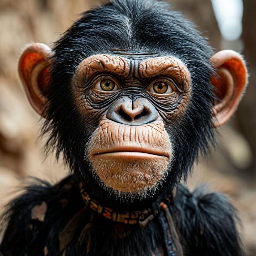 A puppet’s cracked face wails “NOOO” before blurred Arabic