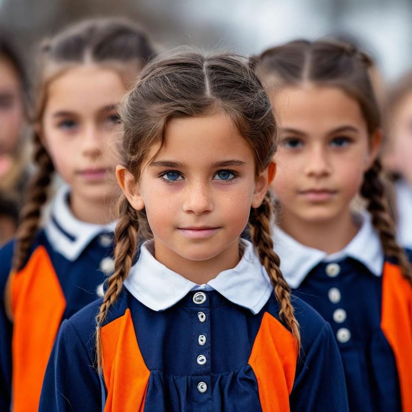 Vibrant students linked by sharp lines