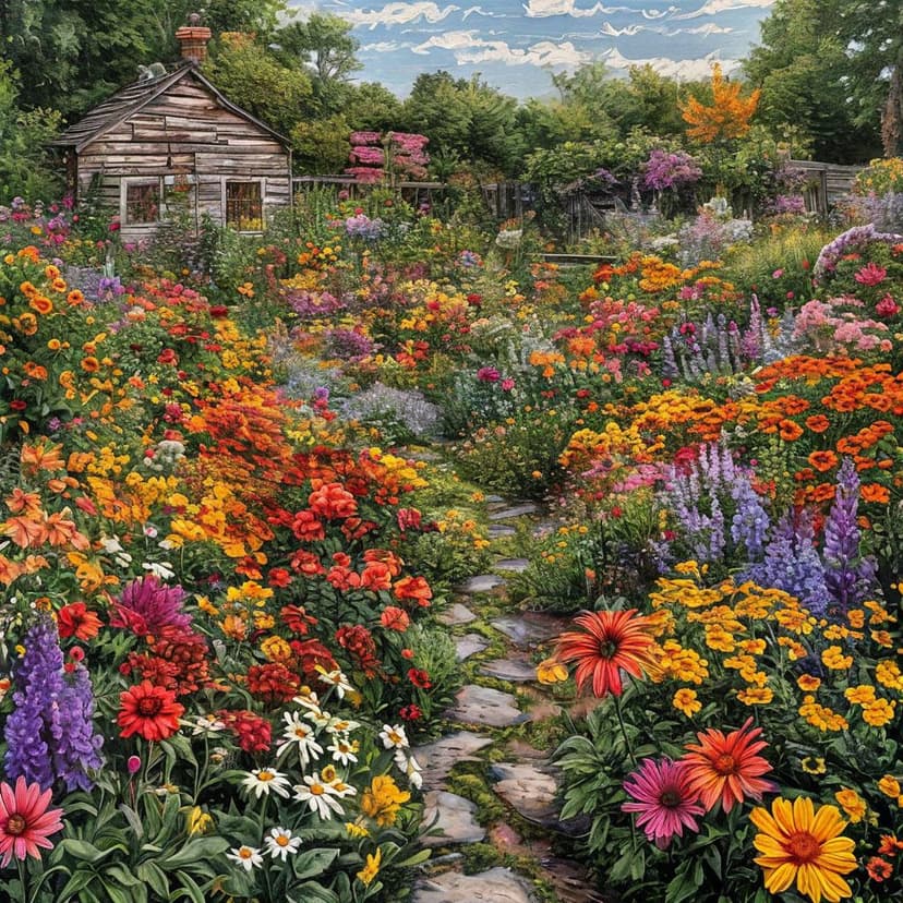 A riot of color bursts from the page