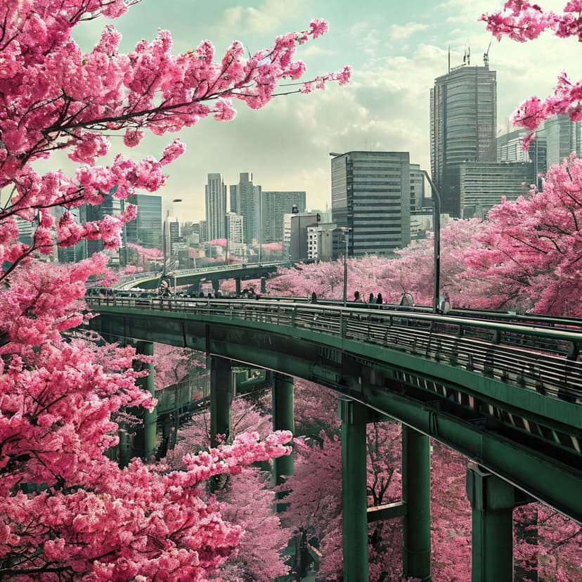 A tilt shot unveils a tiny city’s overpasses